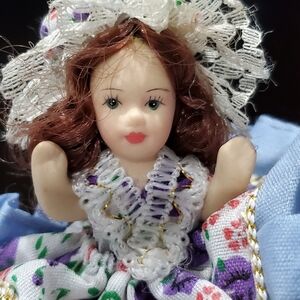 5 Miniature Porcelain Dolls Set 5 70s 80s Victorian Vintage BRIDGERTON